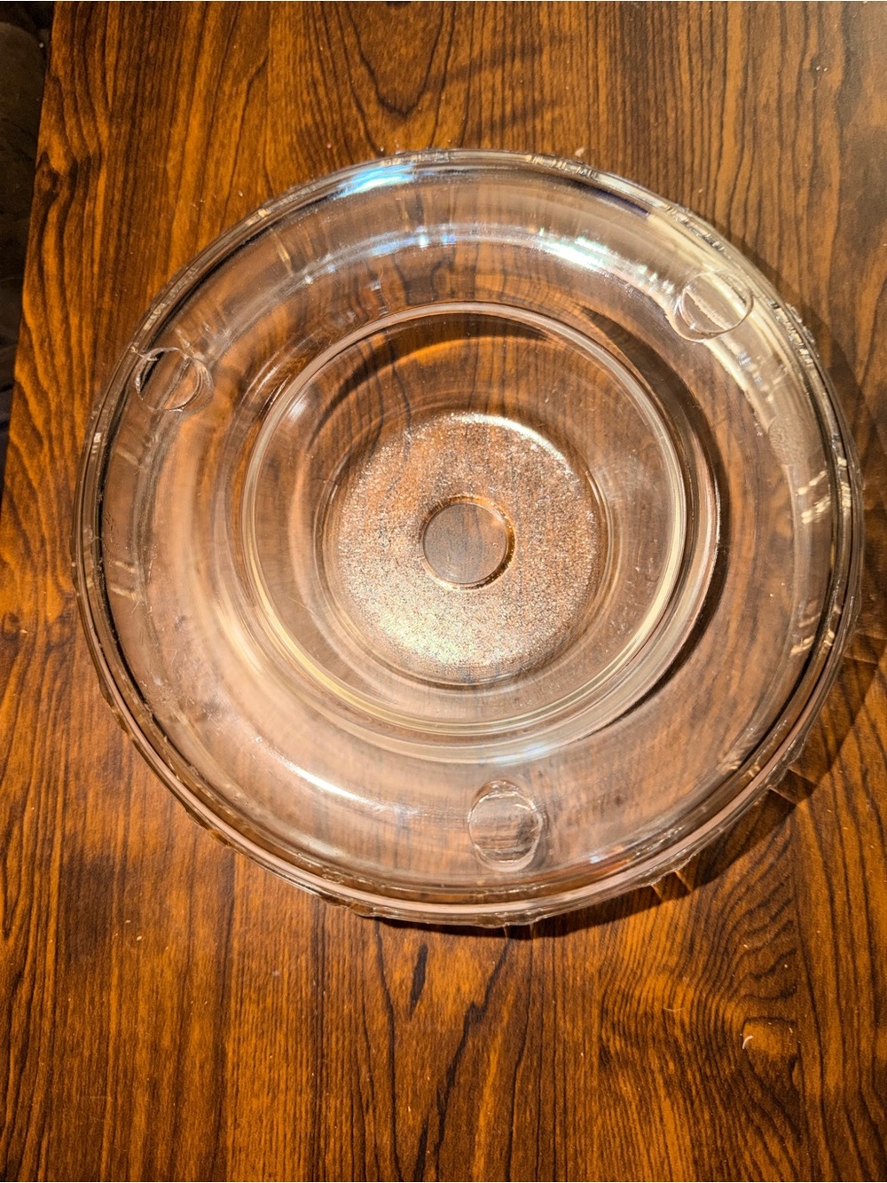 Glasbake Clear Glass Queen-Anne Bundt Pan Jello Mold Dish Vintage 8-1/2" dia.